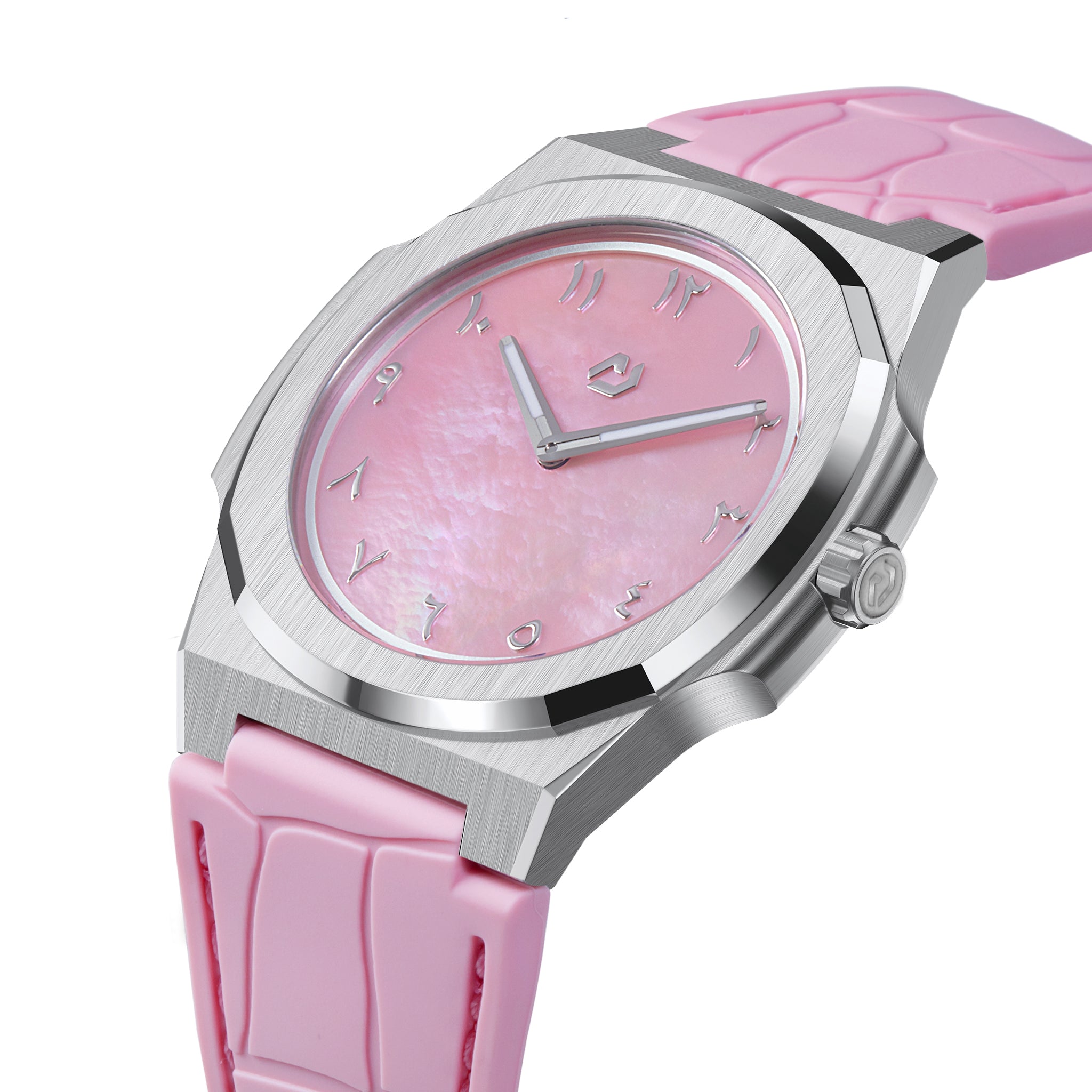 MS MOP Silver Pink 38mm Watch