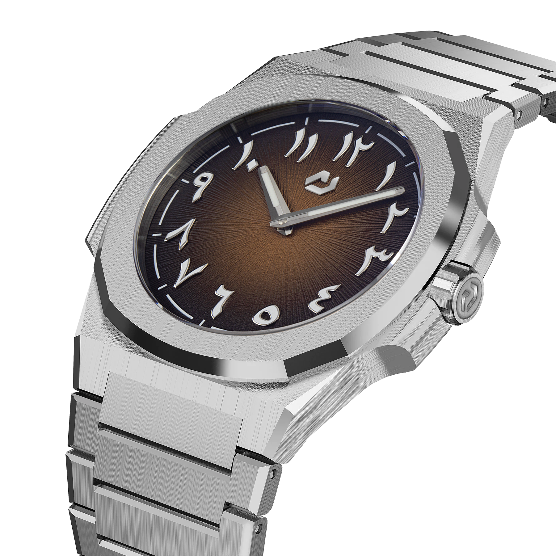 MT Espresso Dial Steel Watch with Arabic markers