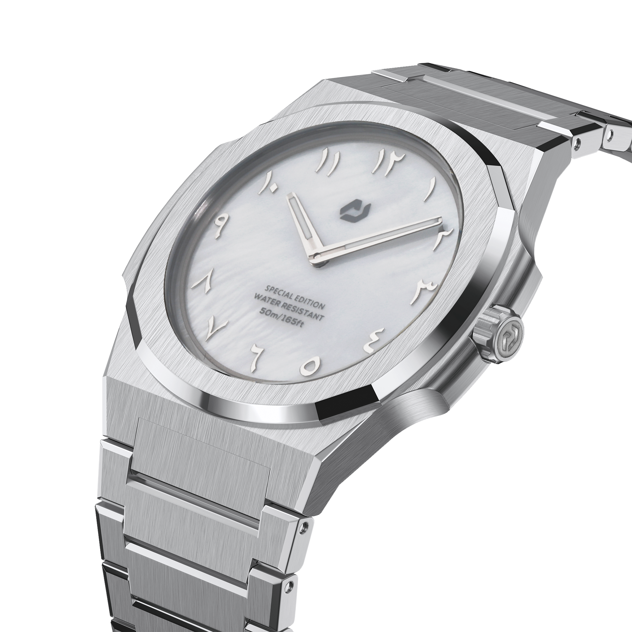 MS MOP Silver 38mm Silver Watch