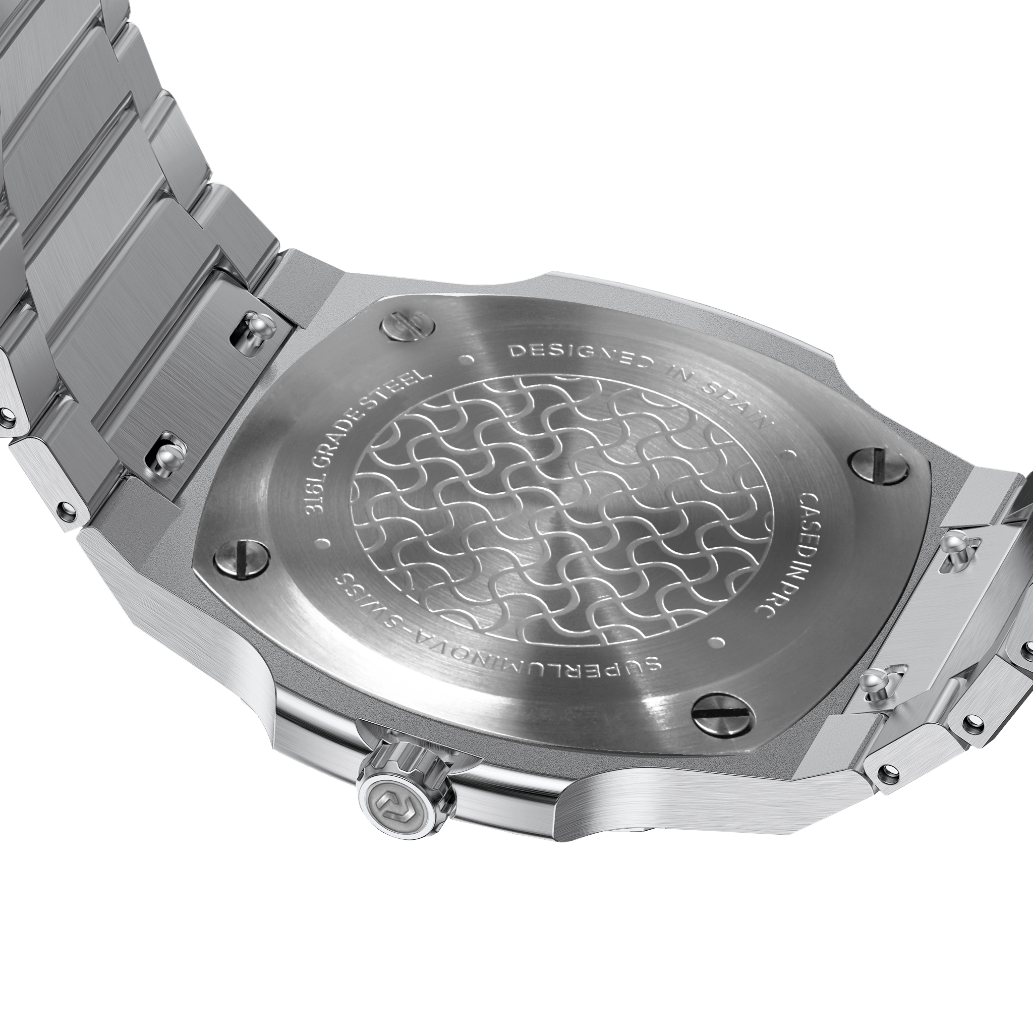 MS MOP Silver Pink 38mm Watch